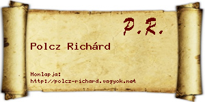 Polcz Richárd névjegykártya